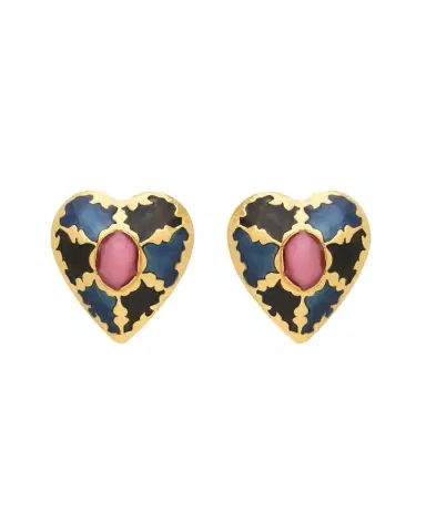 Yves Saint Laurent heart earrings in enamel | Thumbnail 1 Yves Saint Laurent heart earrings in enamel | Thumbnail 1
