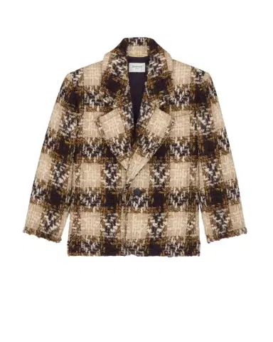 Yves Saint Laurent single-breasted jacket in tweed | Thumbnail 1 Yves Saint Laurent single-breasted jacket in tweed | Thumbnail 1