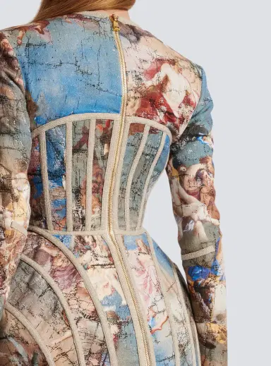 Balmain Sky printed linen cage dress | Thumbnail 6 Balmain Sky printed linen cage dress | Thumbnail 6