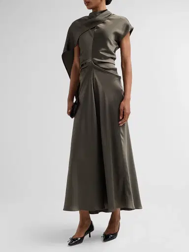 Simkhai Women's Jacka Mock Turtleneck Cape Midi Dress - Sea Turtle - Size 10 | Thumbnail 4 Simkhai Women's Jacka Mock Turtleneck Cape Midi Dress - Sea Turtle - Size 10 | Thumbnail 4