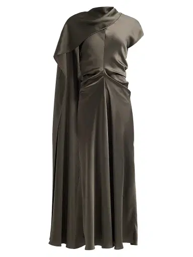 Simkhai Women's Jacka Mock Turtleneck Cape Midi Dress - Sea Turtle - Size 10 | Thumbnail 1 Simkhai Women's Jacka Mock Turtleneck Cape Midi Dress - Sea Turtle - Size 10 | Thumbnail 1