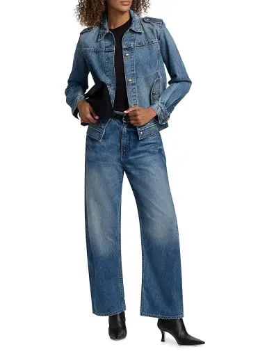 Nili Lotan Women's Lorraine Denim Jacket | Thumbnail 2 Nili Lotan Women's Lorraine Denim Jacket | Thumbnail 2