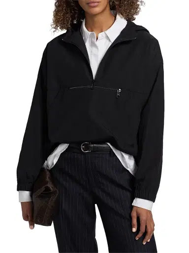 Nili Lotan Women's Nino Anorak Jacket - Black | Thumbnail 3 Nili Lotan Women's Nino Anorak Jacket - Black | Thumbnail 3