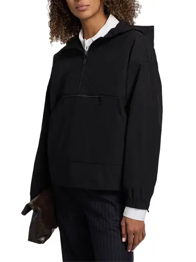 Nili Lotan Women's Nino Anorak Jacket - Black | Thumbnail 4 Nili Lotan Women's Nino Anorak Jacket - Black | Thumbnail 4