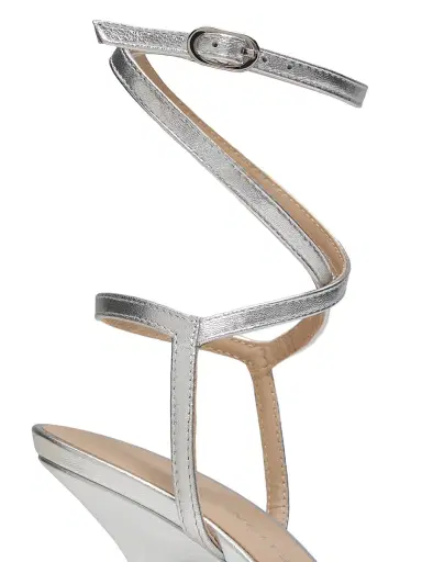 Stuart Weitzman Women's Nudist Wrap 0MM Leather Sandals - Silver | Thumbnail 5 Stuart Weitzman Women's Nudist Wrap 0MM Leather Sandals - Silver | Thumbnail 5