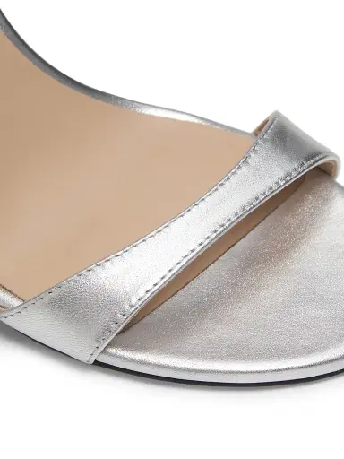 Stuart Weitzman Women's Nudist Wrap 0MM Leather Sandals - Silver | Thumbnail 6 Stuart Weitzman Women's Nudist Wrap 0MM Leather Sandals - Silver | Thumbnail 6