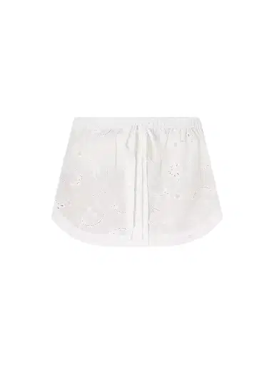 Kiki de Montparnasse Women's Simone Cotton Eyelet Mini Skirt - | Thumbnail 1 Kiki de Montparnasse Women's Simone Cotton Eyelet Mini Skirt - | Thumbnail 1