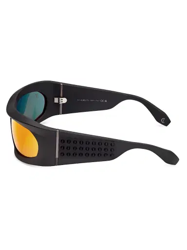 Christian Louboutin Men's 64MM Shield Sunglasses - Matte Black Flash Red | Thumbnail 3 Christian Louboutin Men's 64MM Shield Sunglasses - Matte Black Flash Red | Thumbnail 3