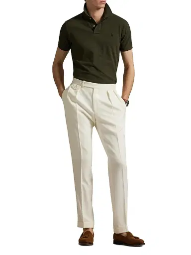 Polo Ralph Lauren Men's Cotton Mesh Polo Shirt - Company Olive | Thumbnail 2 Polo Ralph Lauren Men's Cotton Mesh Polo Shirt - Company Olive | Thumbnail 2