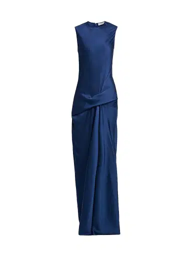 Stella McCartney Women's Draped Satin Gown - Navy | Thumbnail 1 Stella McCartney Women's Draped Satin Gown - Navy | Thumbnail 1