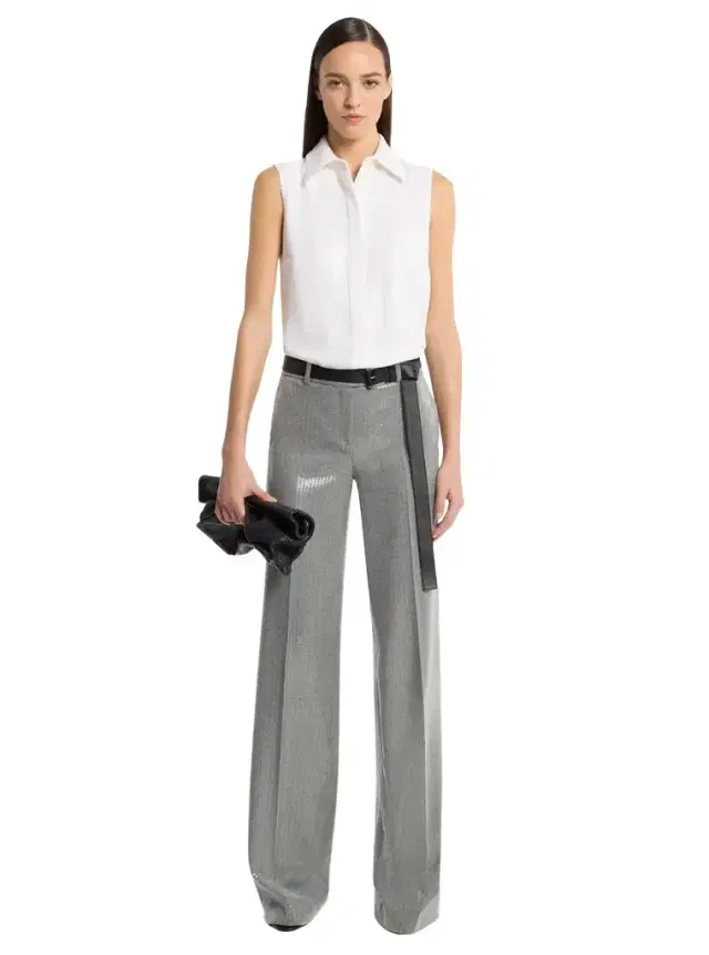 Hansen Sequined Crepe Sleeveless Shirt Hansen Sequined Crepe Sleeveless Shirt