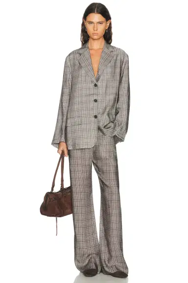Acne Studios Junida Check Fluid Suit Jacket | Thumbnail 4 Acne Studios Junida Check Fluid Suit Jacket | Thumbnail 4