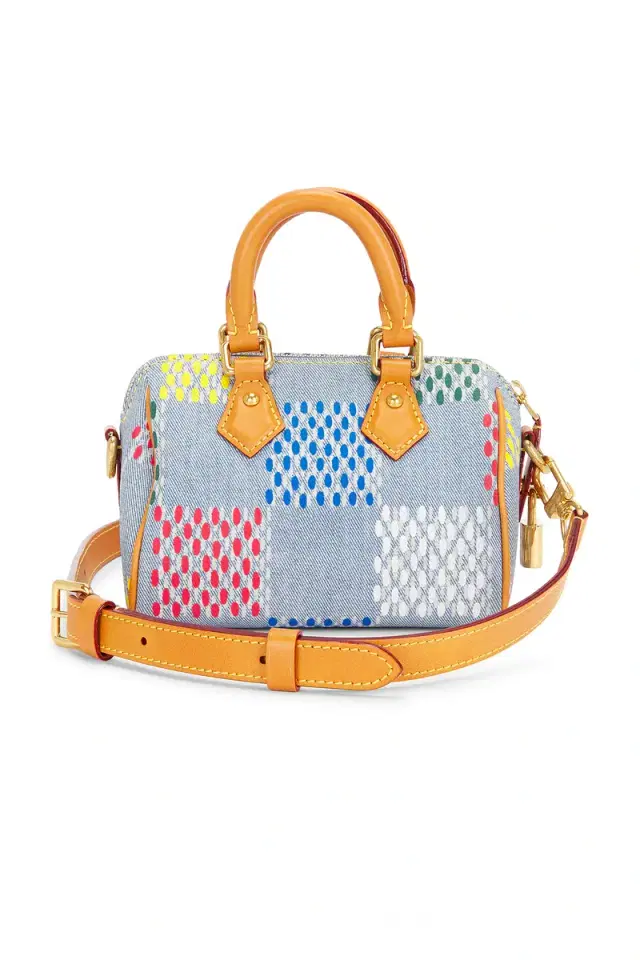 Louis Vuitton LV Vers Damier Denim Speedy Bandouliere 18 Handbag Louis Vuitton LV Vers Damier Denim Speedy Bandouliere 18 Handbag
