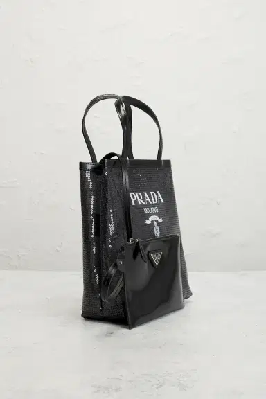 FWRD Renew Prada Rete Paillettes Tote Bag | Thumbnail 4 FWRD Renew Prada Rete Paillettes Tote Bag | Thumbnail 4