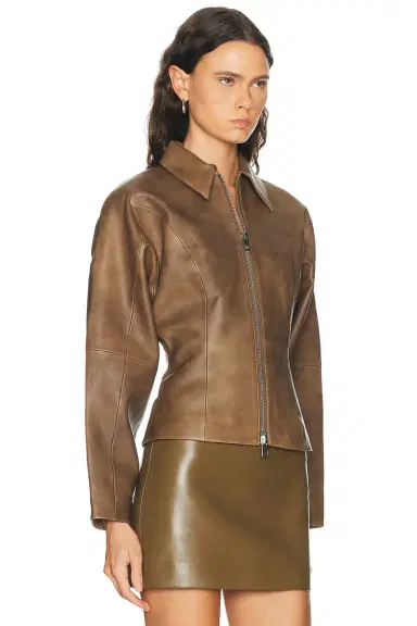 The Sei Fitted Leather Jacket | Thumbnail 2 The Sei Fitted Leather Jacket | Thumbnail 2