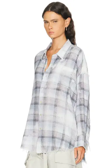 R13 Shredded Seam Drop Neck Shirt | Thumbnail 3 R13 Shredded Seam Drop Neck Shirt | Thumbnail 3