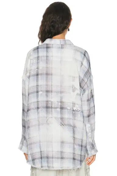 R13 Shredded Seam Drop Neck Shirt | Thumbnail 4 R13 Shredded Seam Drop Neck Shirt | Thumbnail 4