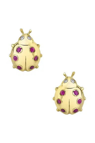 Sydney Evan Small Ladybug Stud Earrings | Thumbnail 1 Sydney Evan Small Ladybug Stud Earrings | Thumbnail 1