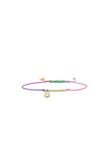 Sydney Evan Double Stone Happy Face Cord Bracelet | Thumbnail 2 Sydney Evan Double Stone Happy Face Cord Bracelet | Thumbnail 2