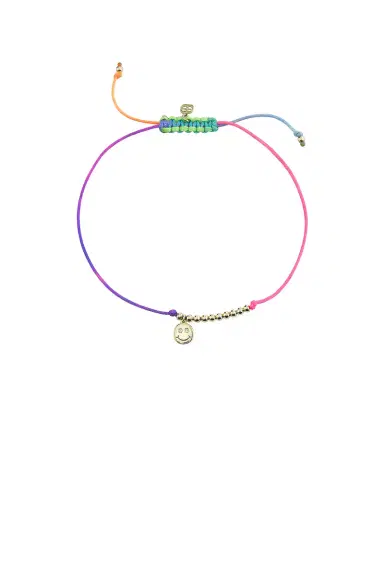 Sydney Evan Double Stone Happy Face Cord Bracelet | Thumbnail 1 Sydney Evan Double Stone Happy Face Cord Bracelet | Thumbnail 1