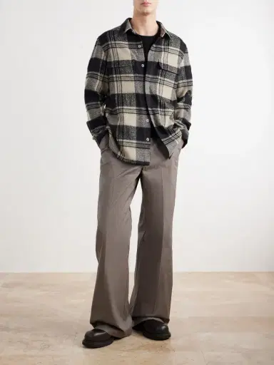 Rick Owens Checked Cotton and Wool-Blend Flannel Overshirt - Men | Thumbnail 2 Rick Owens Checked Cotton and Wool-Blend Flannel Overshirt - Men | Thumbnail 2