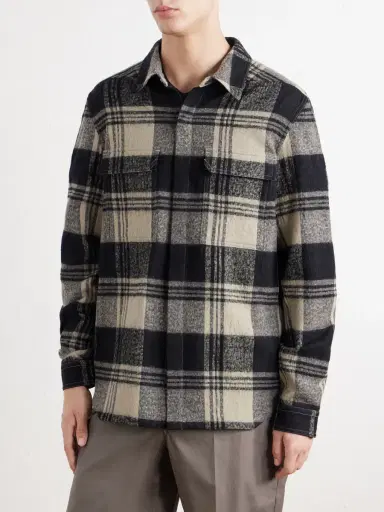 Rick Owens Checked Cotton and Wool-Blend Flannel Overshirt - Men | Thumbnail 3 Rick Owens Checked Cotton and Wool-Blend Flannel Overshirt - Men | Thumbnail 3