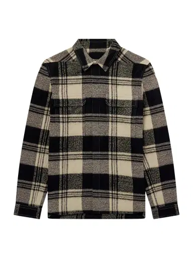 Rick Owens Checked Cotton and Wool-Blend Flannel Overshirt - Men | Thumbnail 1 Rick Owens Checked Cotton and Wool-Blend Flannel Overshirt - Men | Thumbnail 1