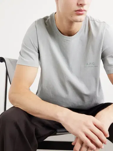 A.P.C. Gabby Logo-Print Cotton Jersey T-Shirt - Men | Thumbnail 6 A.P.C. Gabby Logo-Print Cotton Jersey T-Shirt - Men | Thumbnail 6