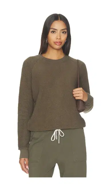 perfectwhitetee Ziggy Inside Out Fleece Long Sleeve Shrunken Crewneck Sweatshirt | Thumbnail 1 perfectwhitetee Ziggy Inside Out Fleece Long Sleeve Shrunken Crewneck Sweatshirt | Thumbnail 1