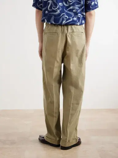 KAPITAL Easy Straight-Leg Pleated Cotton-Canvas Trousers - Men | Thumbnail 4 KAPITAL Easy Straight-Leg Pleated Cotton-Canvas Trousers - Men | Thumbnail 4