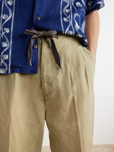 KAPITAL Easy Straight-Leg Pleated Cotton-Canvas Trousers - Men | Thumbnail 5 KAPITAL Easy Straight-Leg Pleated Cotton-Canvas Trousers - Men | Thumbnail 5