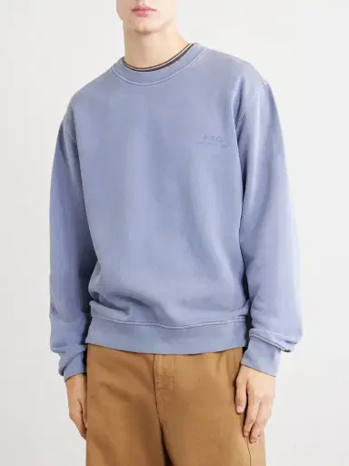 A.P.C. Fernando Logo-Print Cotton-Jersey Sweatshirt - Men | Thumbnail 3 A.P.C. Fernando Logo-Print Cotton-Jersey Sweatshirt - Men | Thumbnail 3