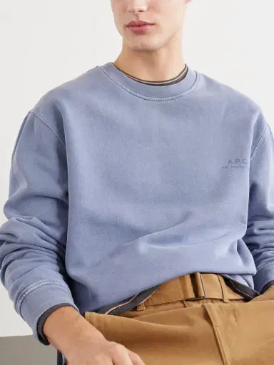 A.P.C. Fernando Logo-Print Cotton-Jersey Sweatshirt - Men | Thumbnail 5 A.P.C. Fernando Logo-Print Cotton-Jersey Sweatshirt - Men | Thumbnail 5
