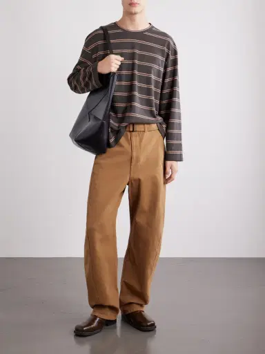 Jil Sander Logo-Embroidered Striped Cotton-Jersey T-Shirt - Men | Thumbnail 2 Jil Sander Logo-Embroidered Striped Cotton-Jersey T-Shirt - Men | Thumbnail 2