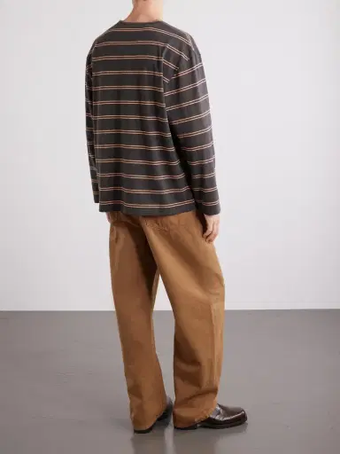 Jil Sander Logo-Embroidered Striped Cotton-Jersey T-Shirt - Men | Thumbnail 4 Jil Sander Logo-Embroidered Striped Cotton-Jersey T-Shirt - Men | Thumbnail 4