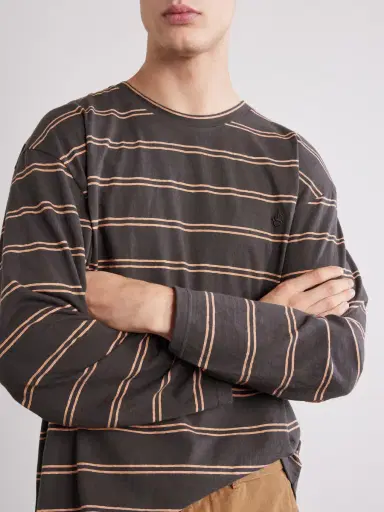 Jil Sander Logo-Embroidered Striped Cotton-Jersey T-Shirt - Men | Thumbnail 5 Jil Sander Logo-Embroidered Striped Cotton-Jersey T-Shirt - Men | Thumbnail 5