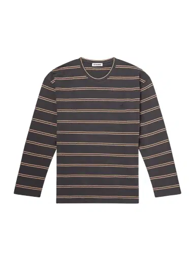 Jil Sander Logo-Embroidered Striped Cotton-Jersey T-Shirt - Men | Thumbnail 1 Jil Sander Logo-Embroidered Striped Cotton-Jersey T-Shirt - Men | Thumbnail 1