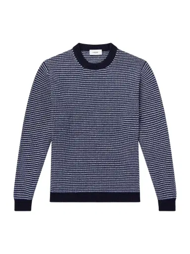 Lardini Striped Wool and Cashmere-Blend Sweater - Men | Thumbnail 1 Lardini Striped Wool and Cashmere-Blend Sweater - Men | Thumbnail 1