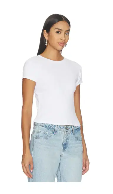 perfectwhitetee Maci Recycled Cotton Rib Crew Neck Tee | Thumbnail 2 perfectwhitetee Maci Recycled Cotton Rib Crew Neck Tee | Thumbnail 2