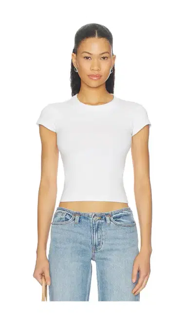 Good American The Cap Sleeve Tee | Thumbnail 1 Good American The Cap Sleeve Tee | Thumbnail 1