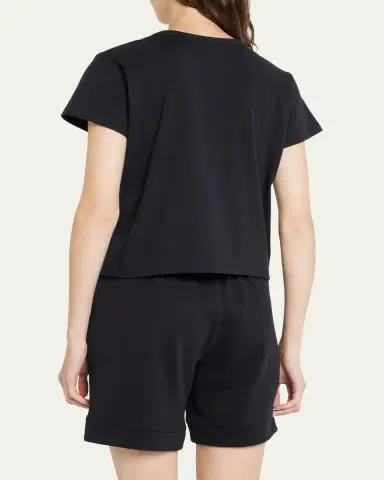 LESET Margo Short-Sleeve Cotton Crewneck Tee | Thumbnail 3 LESET Margo Short-Sleeve Cotton Crewneck Tee | Thumbnail 3
