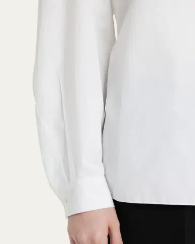 Lafayette 148 New York Stretch Cotton Wrap Blouse | Thumbnail 5 Lafayette 148 New York Stretch Cotton Wrap Blouse | Thumbnail 5