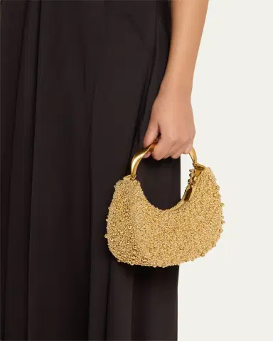 SIMKHAI Evelyn Crescent Beaded Top-Handle Bag | Thumbnail 2 SIMKHAI Evelyn Crescent Beaded Top-Handle Bag | Thumbnail 2