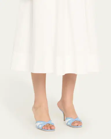 Malone Souliers Perla Raffia Leather Stiletto Slide Sandals | Thumbnail 2 Malone Souliers Perla Raffia Leather Stiletto Slide Sandals | Thumbnail 2