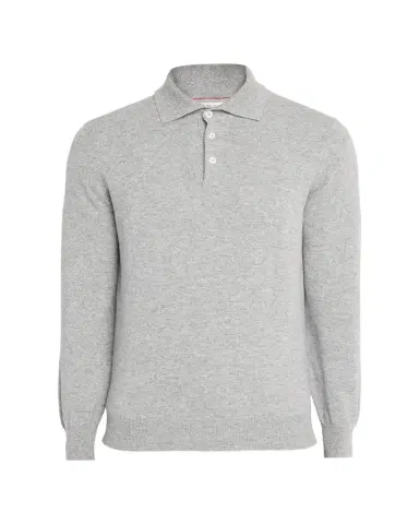 Brunello Cucinelli Men's Premium Cashmere Polo Sweater | Thumbnail 1 Brunello Cucinelli Men's Premium Cashmere Polo Sweater | Thumbnail 1