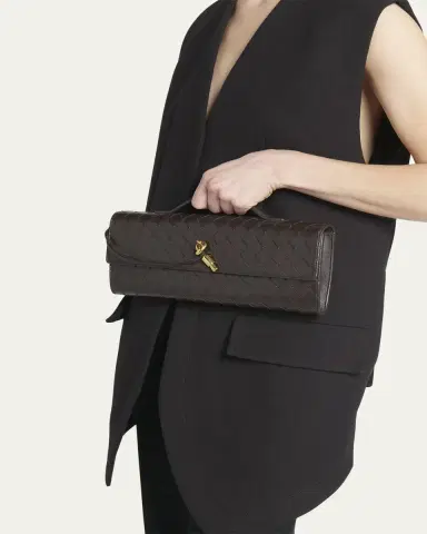 Bottega Veneta Long Andiamo Clutch Bag with Handle | Thumbnail 2 Bottega Veneta Long Andiamo Clutch Bag with Handle | Thumbnail 2
