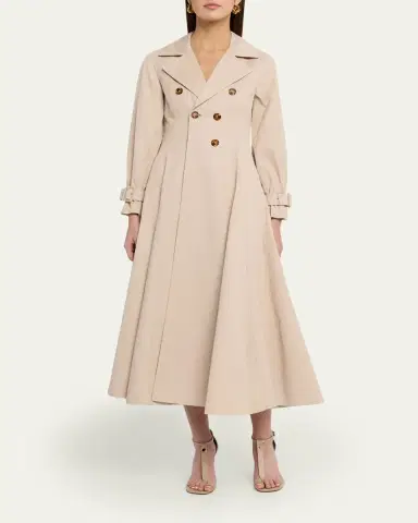 ALICE + OLIVIA Ellie Godet Trench Coat | Thumbnail 2 ALICE + OLIVIA Ellie Godet Trench Coat | Thumbnail 2