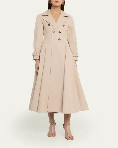 ALICE + OLIVIA Ellie Godet Trench Coat | Thumbnail 4 ALICE + OLIVIA Ellie Godet Trench Coat | Thumbnail 4