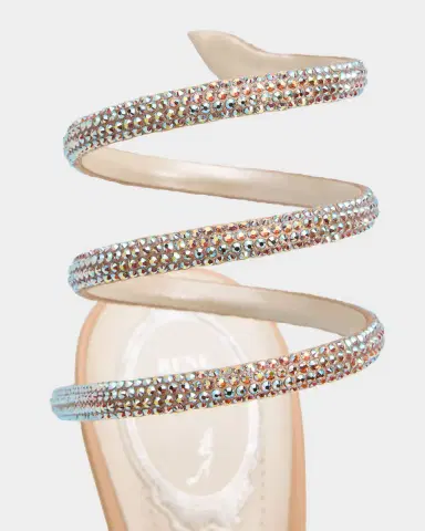 Rene Caovilla 80mm Cleo Embellished Leather Snake-Wrap Sandals | Thumbnail 3 Rene Caovilla 80mm Cleo Embellished Leather Snake-Wrap Sandals | Thumbnail 3