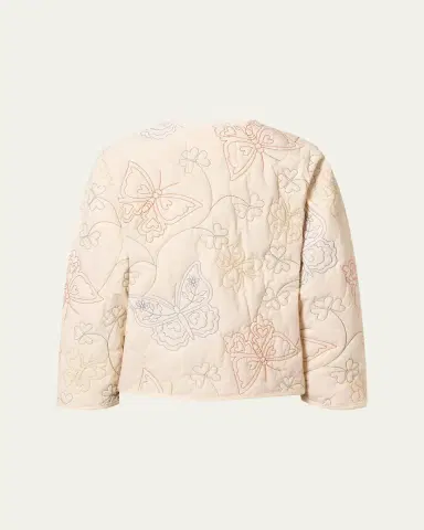 Molo Girl's Holley Embroidered Quilted Jacket, Size 8-16 | Thumbnail 2 Molo Girl's Holley Embroidered Quilted Jacket, Size 8-16 | Thumbnail 2